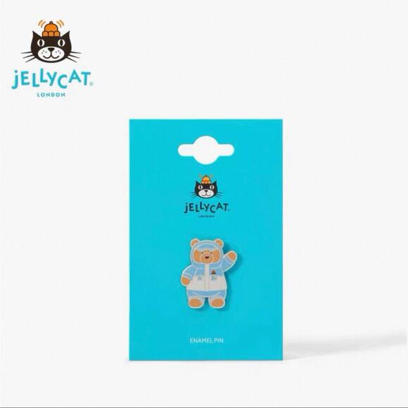 NWT jellycat official Bartholomew Bear 'Snow Suit' pin Limited EDITION VHTF - Picture 1 of 2